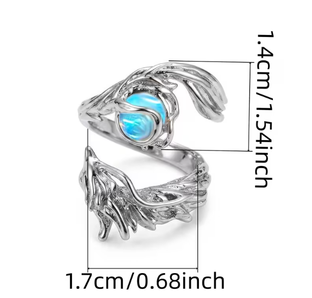 Bague dragon avec pierre