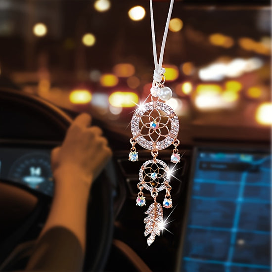 Accessoire de rtroviseur perle et plume